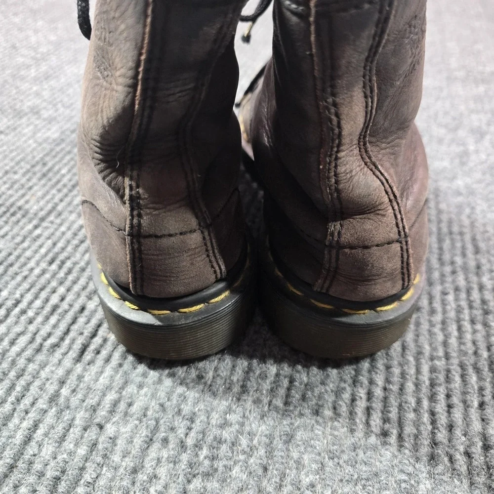 Dr. Martens Boots Mens Size 5 Brown Leather Combat Round Toe Made In England